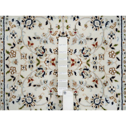 2'9"X26'2" Ivory 250 Kpsi Wool Hand Knotted Nain Xl Runner Rug