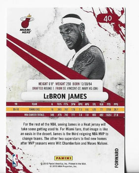 Lebron James 2009-2010 Panini #40 Rookies & Stars