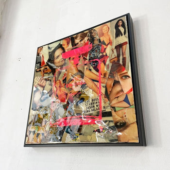 Shane Bowden Chanel Pink N5 Signed Unique Painting Mixed Media Graffiti Art