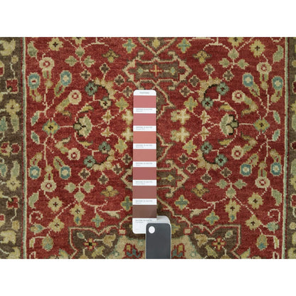2'7"X22' Cherry Red Wool Haji Jalili Design Hand Knotted Xl Runner Rug