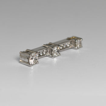 14K White Gold Diamond Pendant 0.40Ct