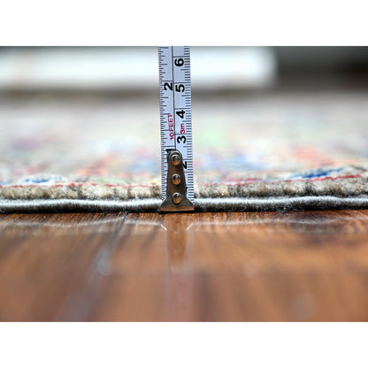 4'1"X5'7" Gray Aryana Mahal Design Vegetable Dyes Oriental Rug