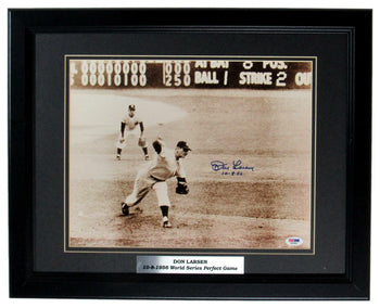 Don Larsen New York Yankees Signed Framed 11X14 Photo Psa/Dna F61665