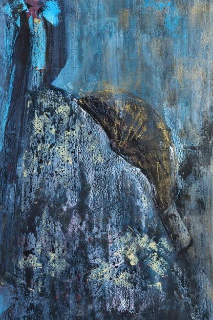 Lucila Viso Oil Painting "Blue Fantasy" Signed 1997 F25 Argentina France