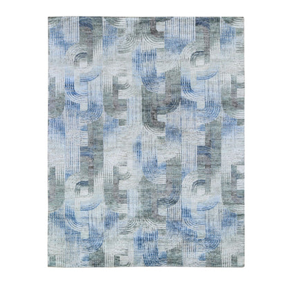 8'X10'2" The Intertwined Passage Silk With Text Wool Hand Knotted Rug