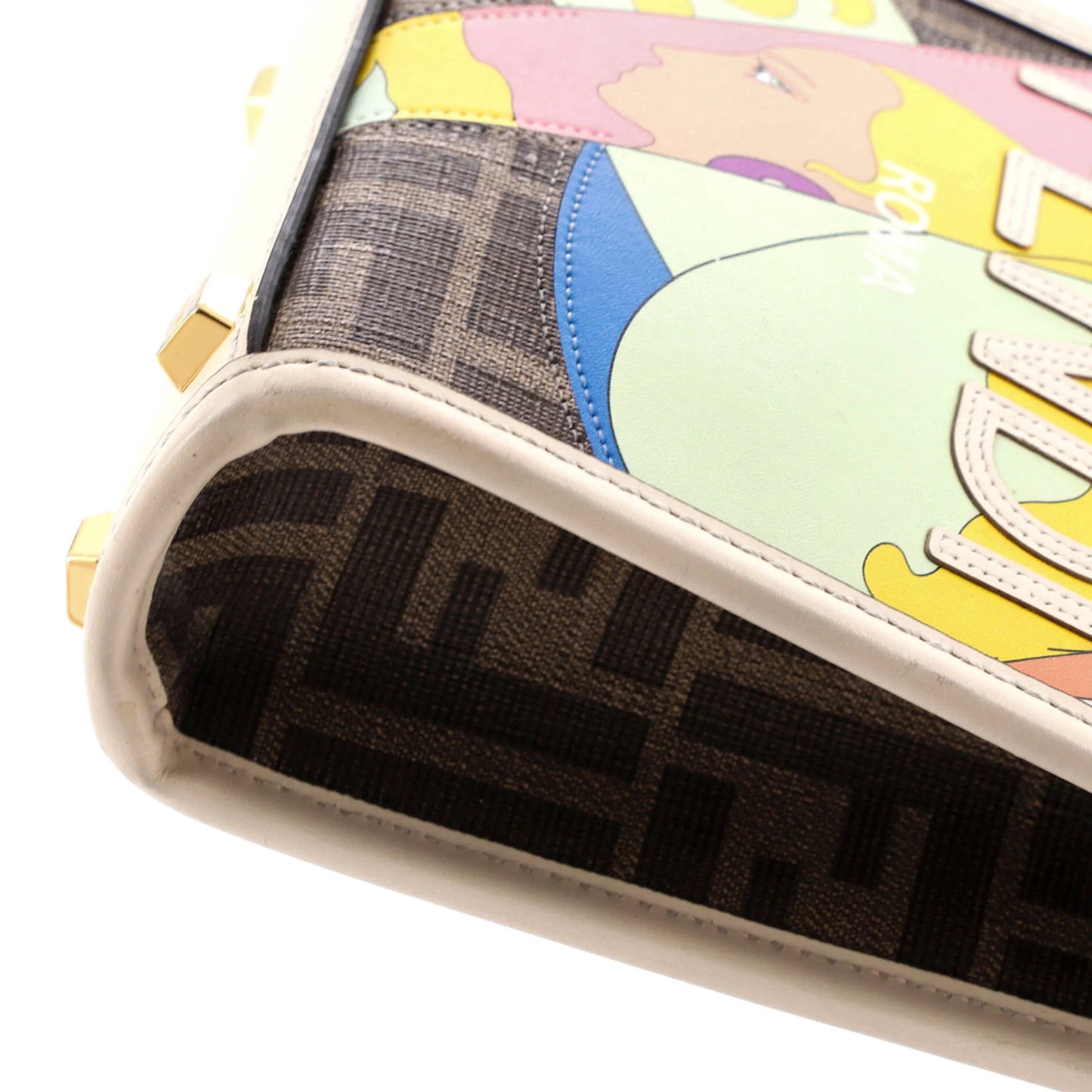 Fendi Sunshine Shopper Tote Printed Zucca Coated Canvas Mini