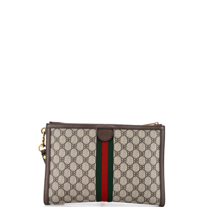 Balenciaga X Gucci The Hacker Project Web Wristlet Clutch Bb Coated Canvas