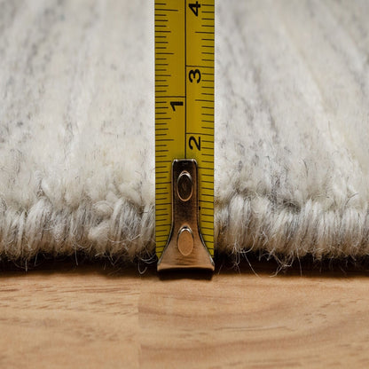2'7"X10' Brown Hand Loomed Plain Modern Design Undyed All Wool Runner Rug