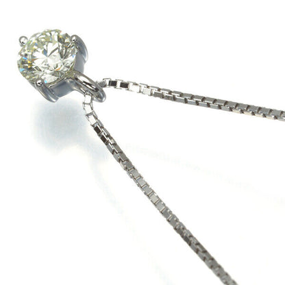 Tasaki Necklace Solitaire Diamond 0.30Ct 18K 750 White Gold