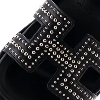 Hermes Women'S Chypre Sandals Studded Leather