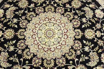 Black Floral Classic Handmade 6X6 Indo-Nain