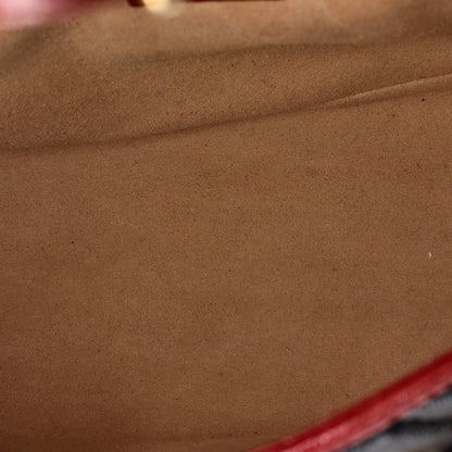 Gucci Gg Marmont Top Handle Flap Bag Diagonal Quilted Leather Small