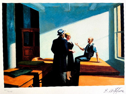 Edward Hopper Lithograph (Norman Rockwell Paul