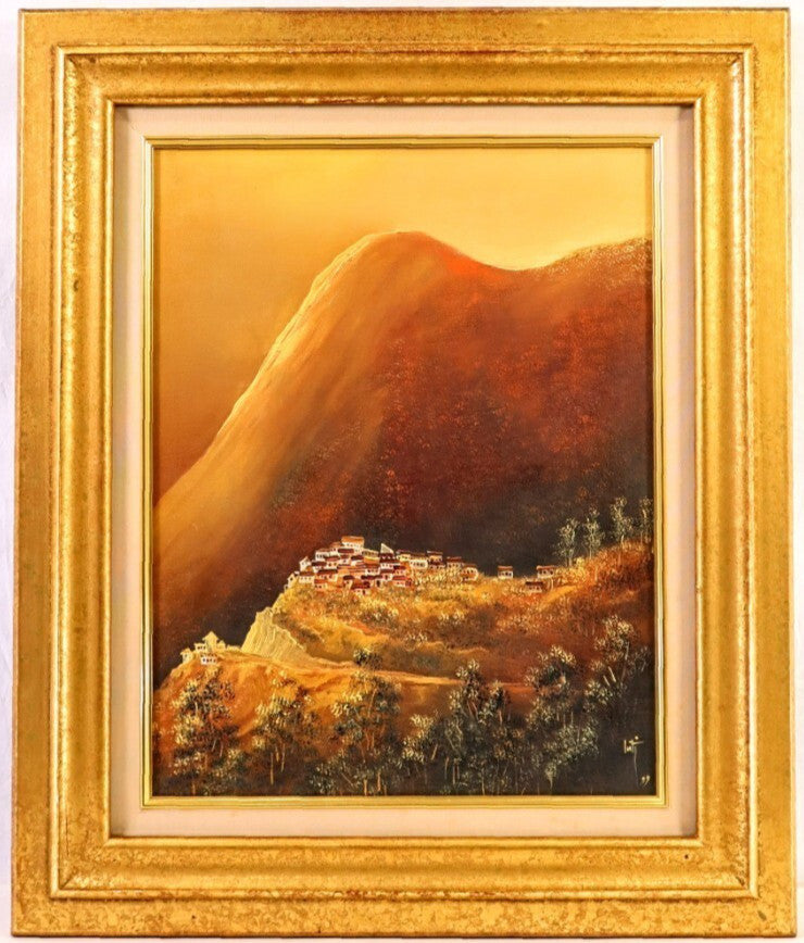 Oil painting Original Saliendo 1999 Pazmio Cruz Inti de Alaus