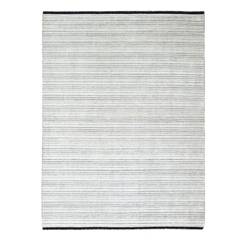 8'X10' Ivory Wool & Silk Modern Design Hand Loomed Oriental Rug