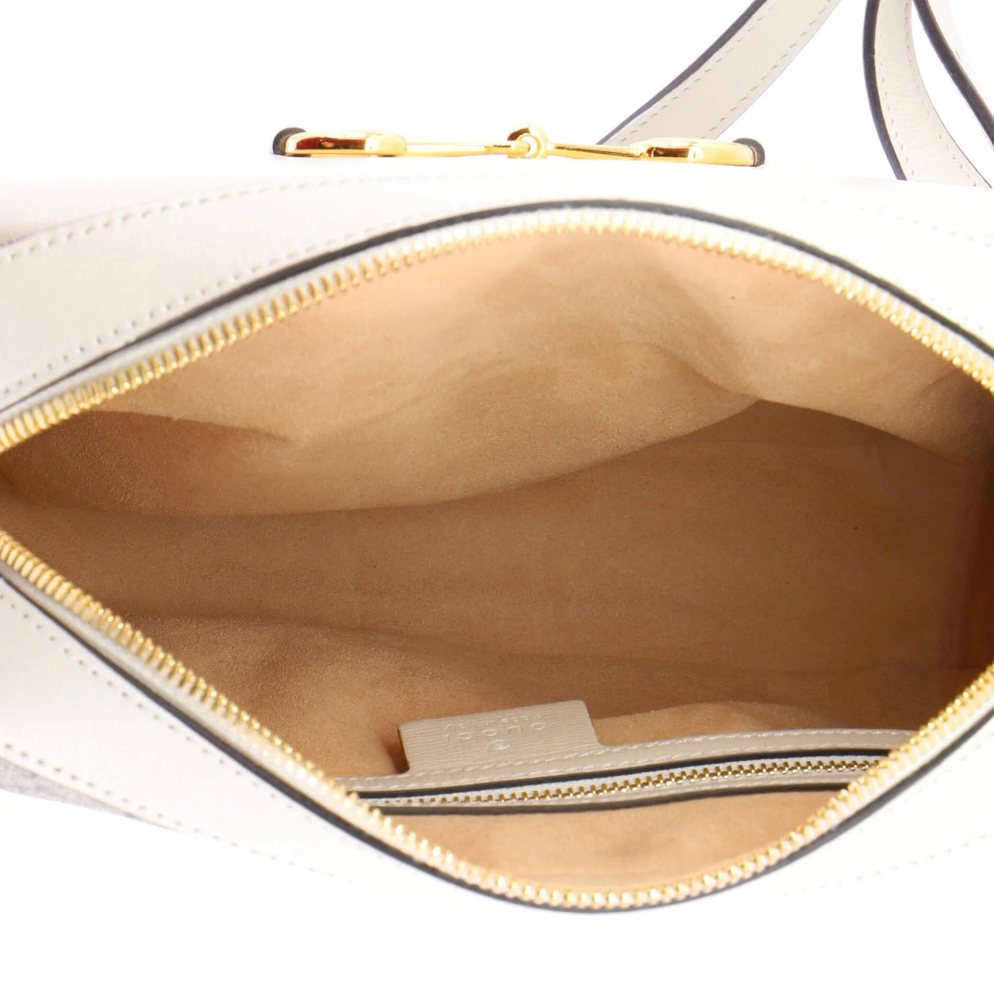 Gucci Horsebit 1955 Flap Pocket Camera Bag Gg Coated Canvas And Leather Small