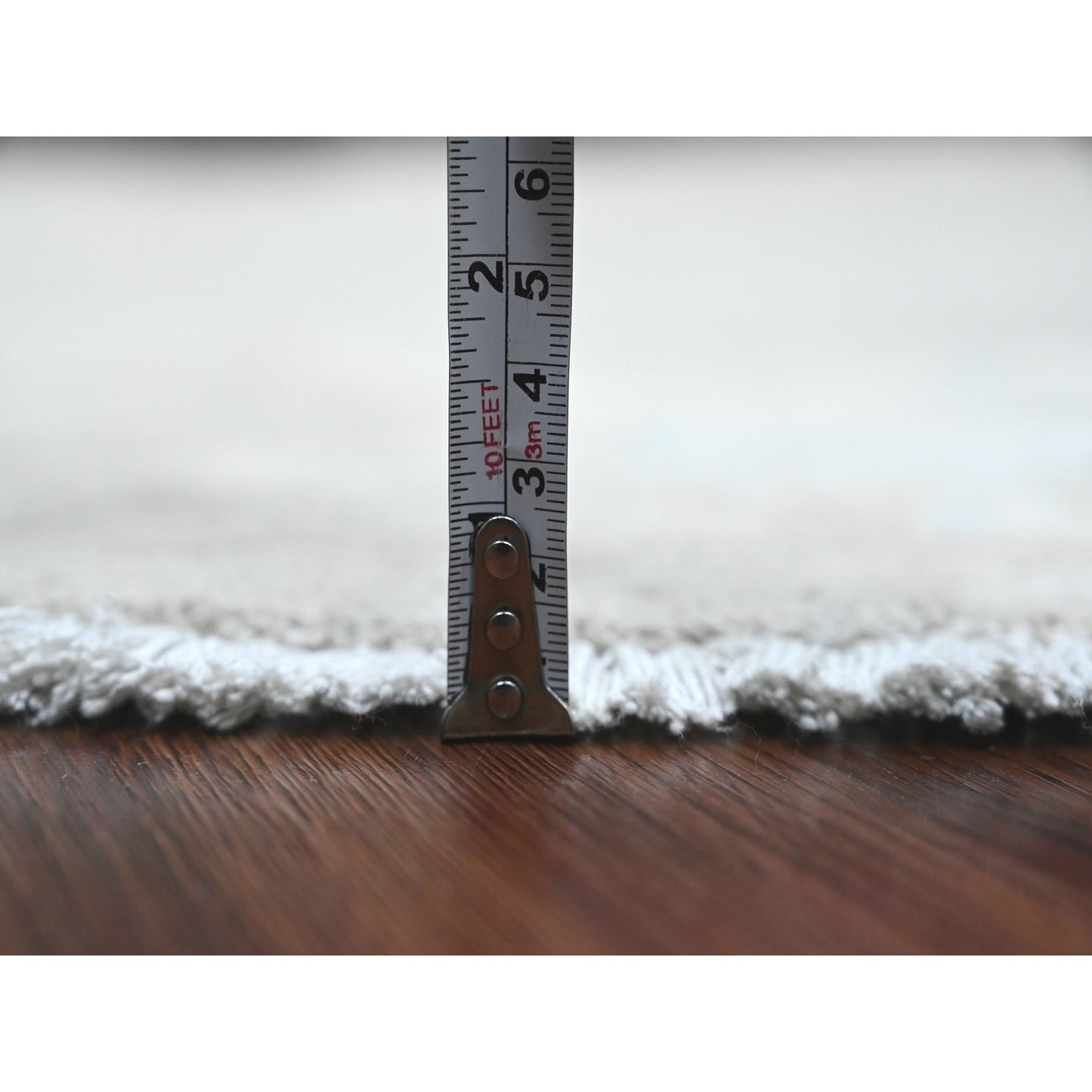 8'X8' Misty Gray Ziegler Mahal Revival Hand Knotted 100% Wool Round Rug