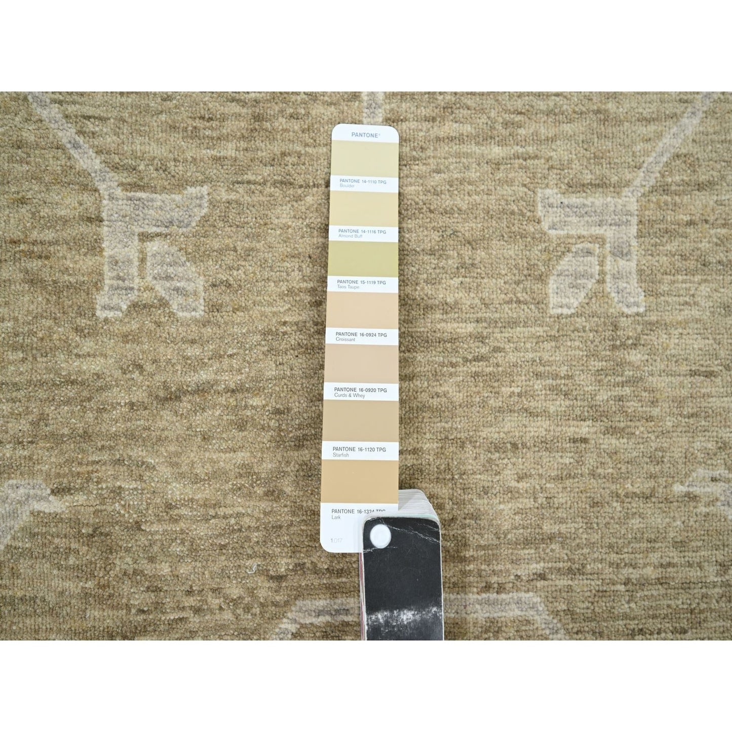 8'1"X10'1" Brown Pomegranate Design Pure Wool Hand Knotted Oriental Rug