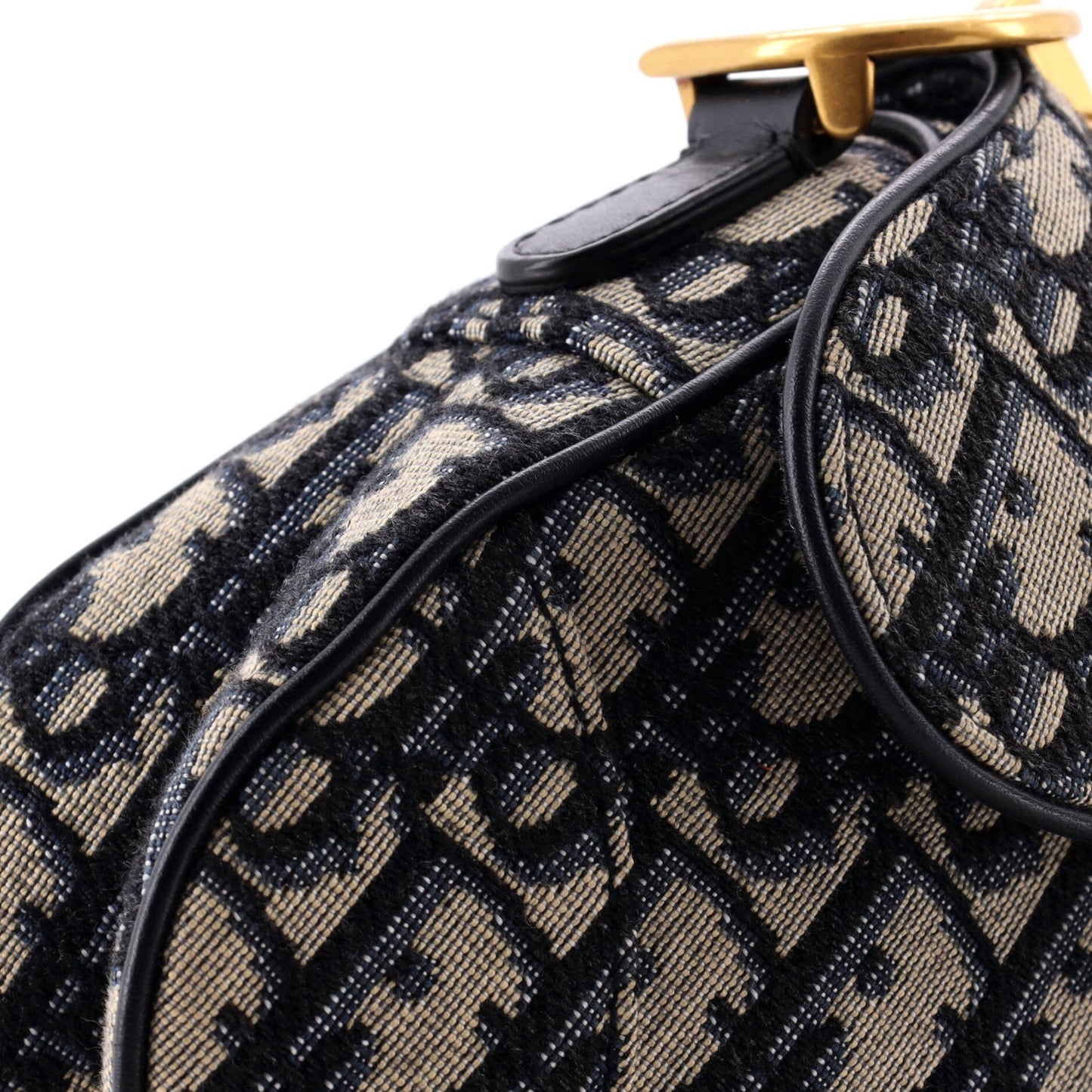 Christian Dior Mini Oblique Canvas Saddle Handbag