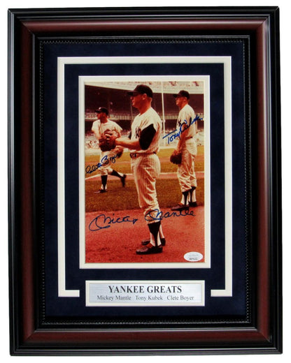 Mickey Mantle/Kubek/Boyer Yankees Signed/Auto