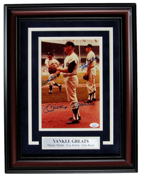 Mickey Mantle/Kubek/Boyer Yankees Signed/Auto
