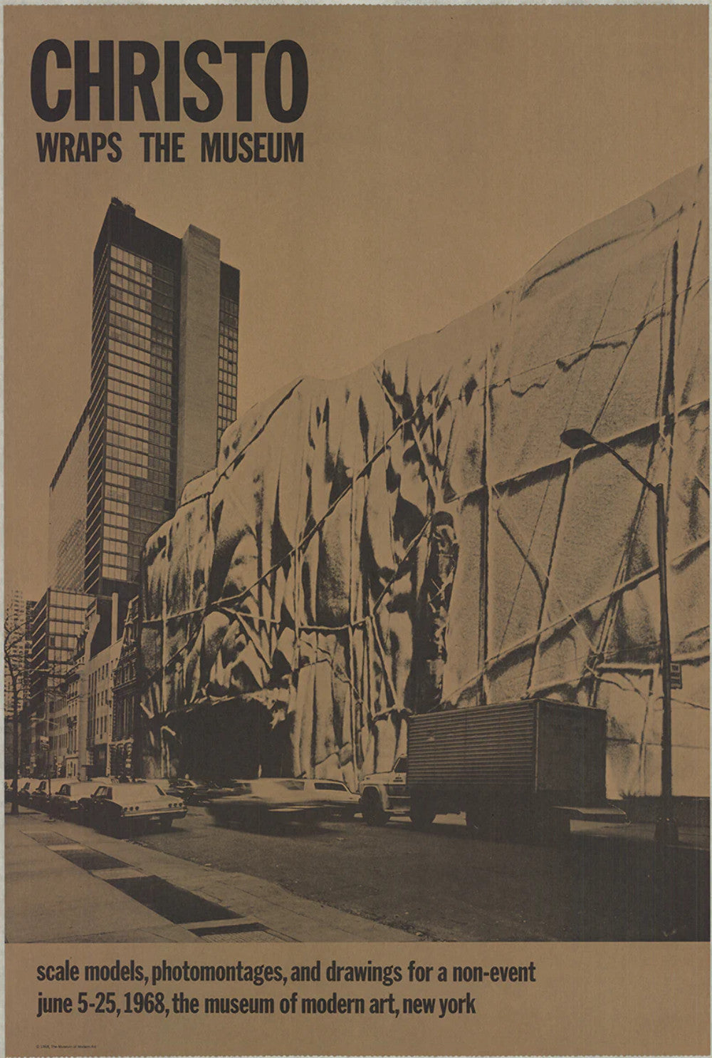 Javacheff Christo Museum Of Modern Art Wrapped " Offset Lithograph 1