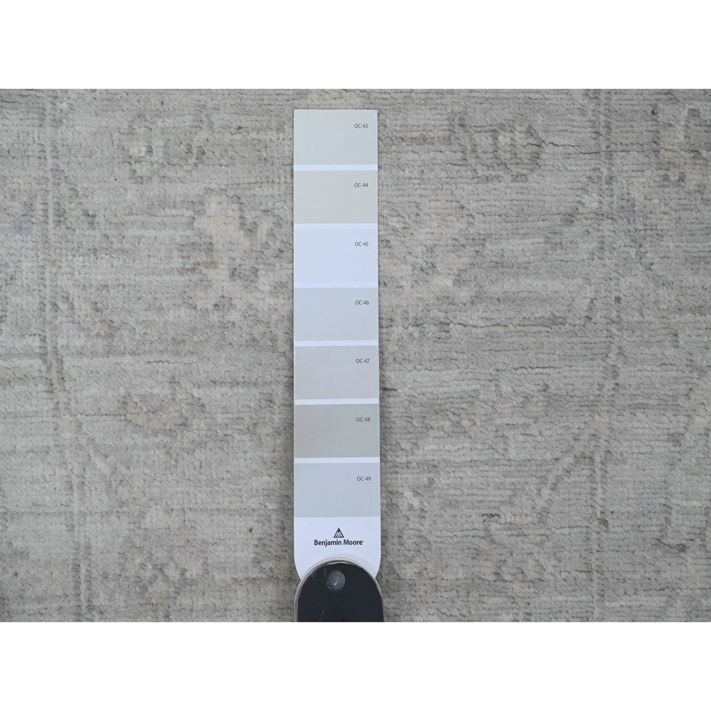 2'5"X5'8" Gray Hand Knotted Washed Out Peshawar 100% Wool Runner Rug