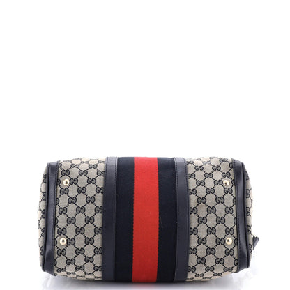 Gucci Vintage Web Boston Bag Gg Canvas Medium