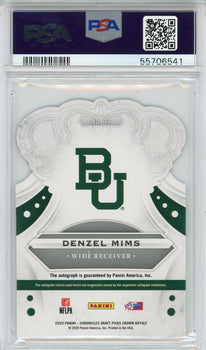 Denzel Mims Autographed 2020 Panini Chronicles Crown Royale Red Rookie Card (Psa