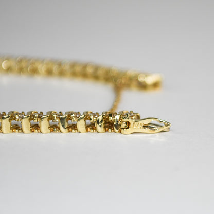 14K Yellow Gold Diamond Tennis Bracelet 2.00Ct