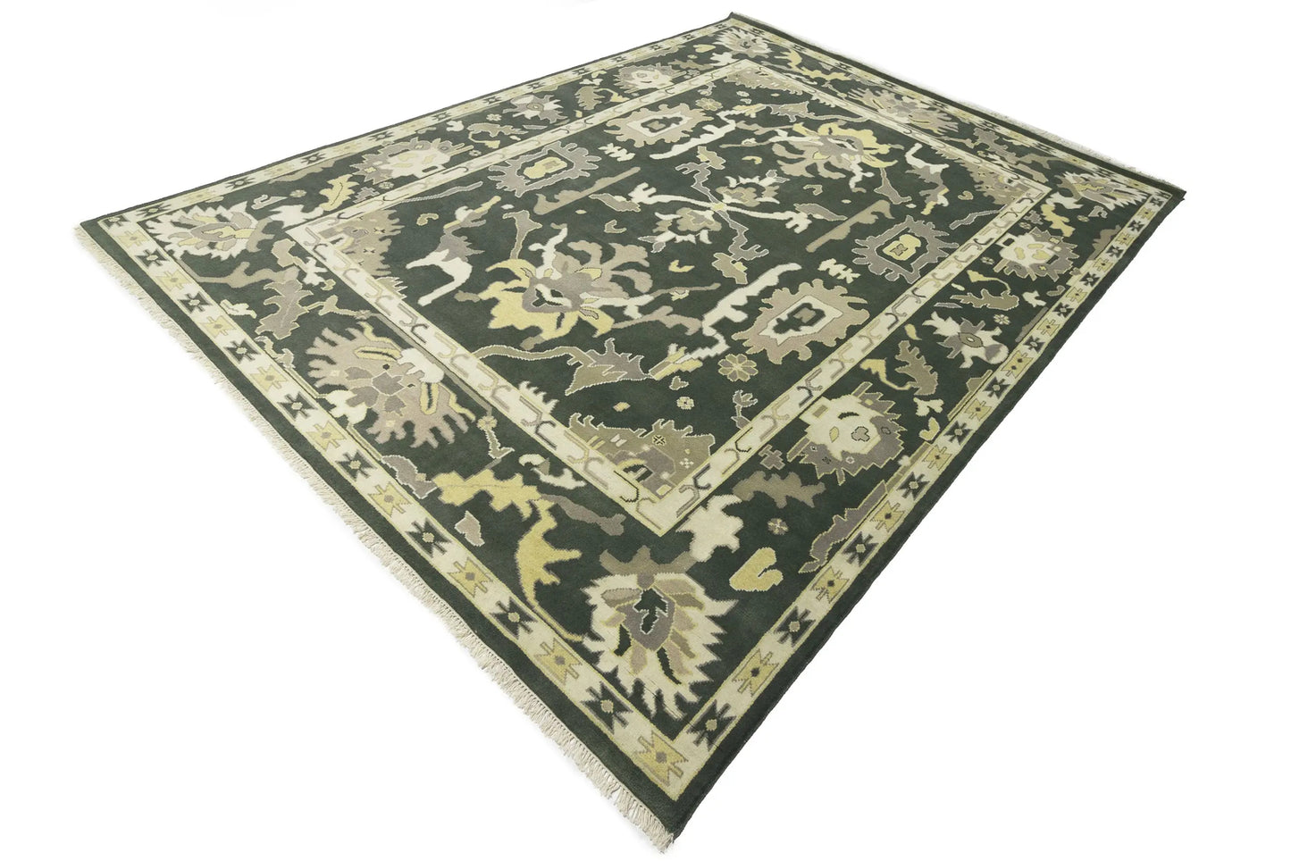 Extra Large Handmade Wool Oushak Chobi Oriental