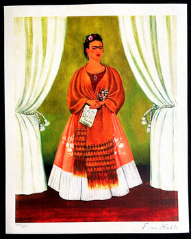 Frida Kahlo Lithograph (Ren Magritte Fernando Botero. Diego Rivera)
