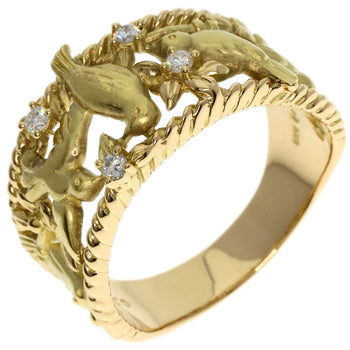 Tasaki Little Bird Diamond Ring K18 Yellow Gold