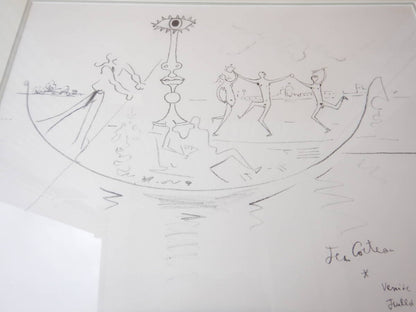 Jean Cocteau Large Lithograph On Arches Paper Limited Edition 67/150, Framed