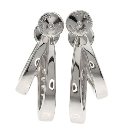 Mikimoto Earring Double Hoop Diamond K18 White