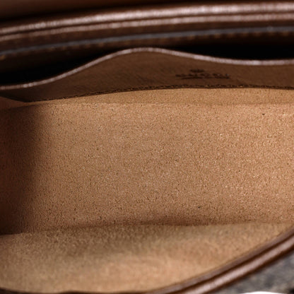 Gucci Horsebit 1955 Flap Wallet With Strap Gg Coated Canvas