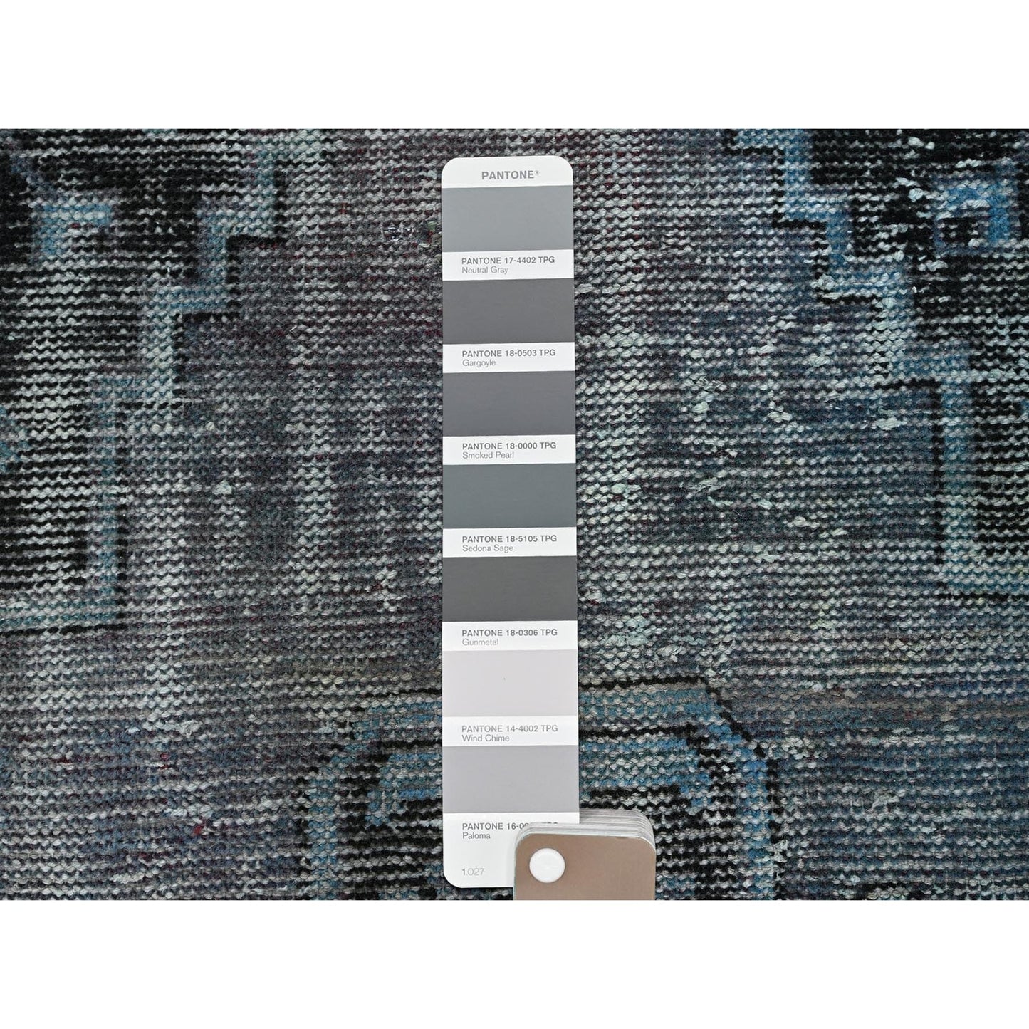 3'6"X5'9" Gray Ovedyed Vintage Zoroastrian Worn Down Hand Knotted Wool Rug