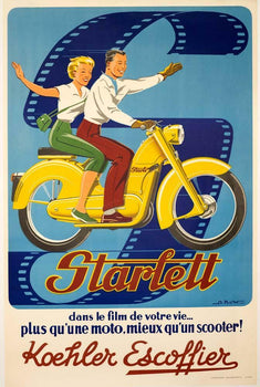 Alexis Kow 1950 Starlett Motorcycles Scooters Original In Excellent Condition