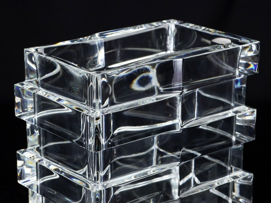 Ultra Rare Baccarat Calandre Vase 48/50 By Georges Chevalier W/Box & Coa