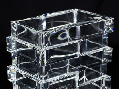 Ultra Rare Baccarat Calandre Vase 48/50 By Georges Chevalier W/Box & Coa