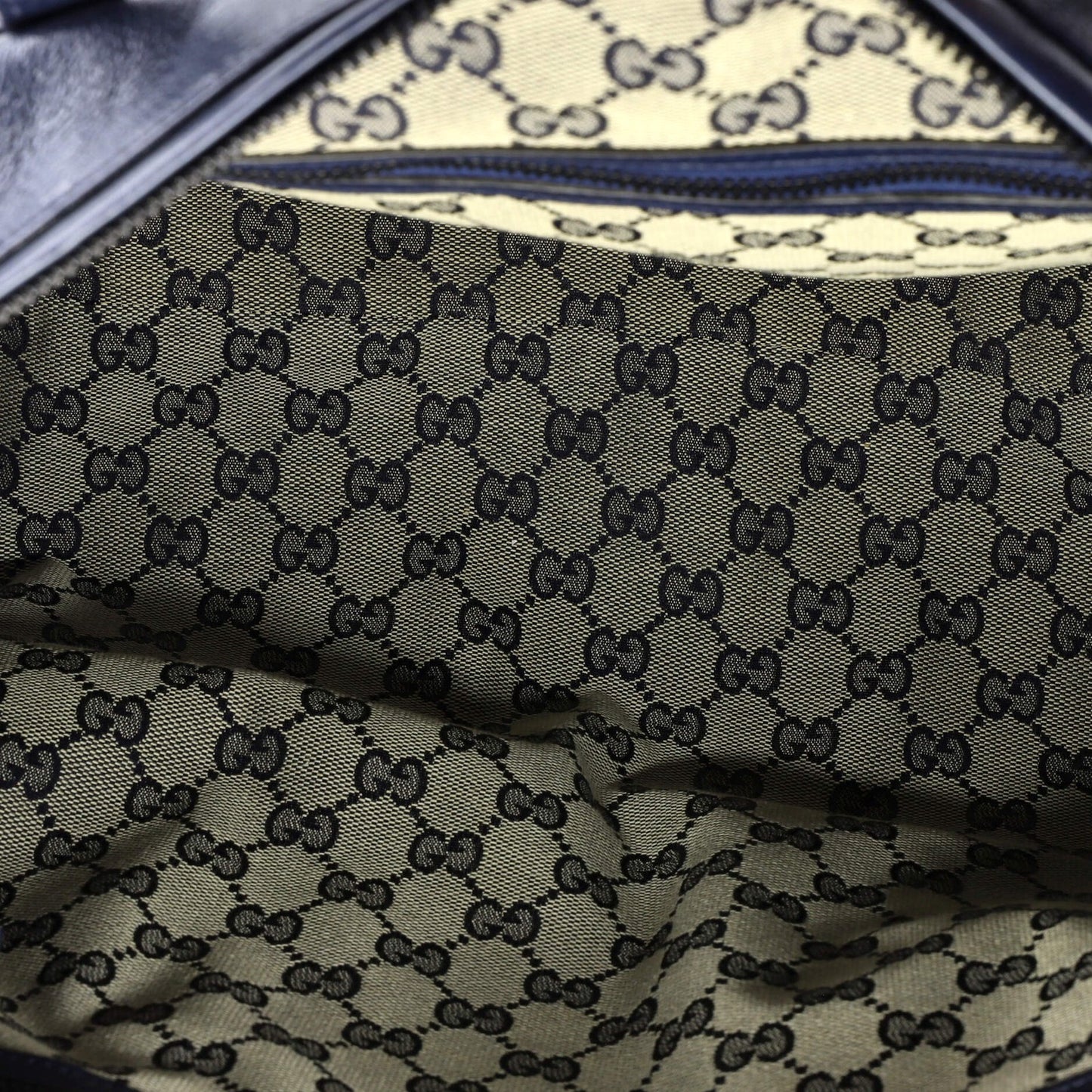 Gucci Double G Side Pocket Duffle Bag Leather