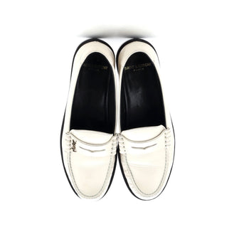 Saint Laurent Women'S Le Monogram Penny Loafers Leather