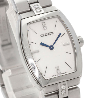 Seiko Credor Signo Diamond Watches Gswe961 Stainless Steel/Stainless Steel L...