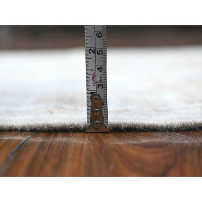 2'10"X10' White Sand Afghan Angora Oushak Wool Weft Runner Oriental Rug