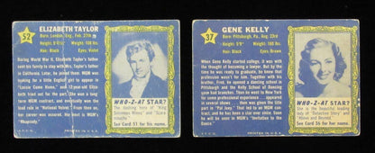 1953 Topps Who-Z-At-Star Complete (80) Card Set