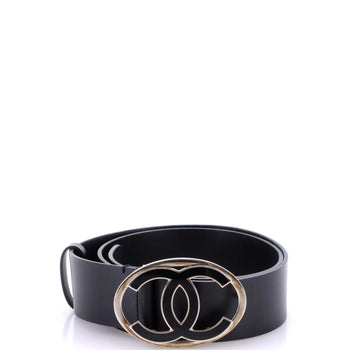 Chanel Oval Cc Belt Calfskin Wide