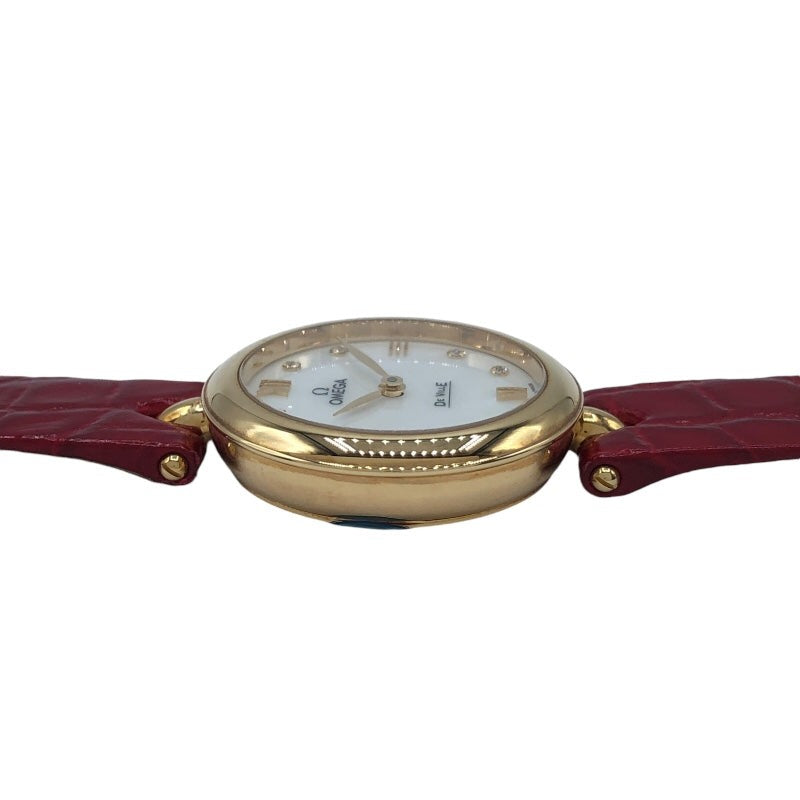 Omega De Ville Prestige Dewdrop White 424.53.27.60.55.001 Red K18Yg