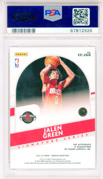 Jalen Green Autographed 2021 Panini Donruss Signature Series Rookie Card #Jgr (P