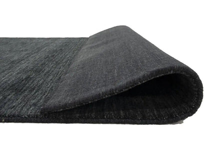 Charcoal Solid Hand-Loomed 4X6 Gabbeh Wool Rug
