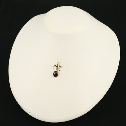 Mikimoto Pendant Garnet Vintage 18K 750 Rose Gold